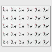 グレートデーンおよび女の子 ラッピングペーパー (フラット)