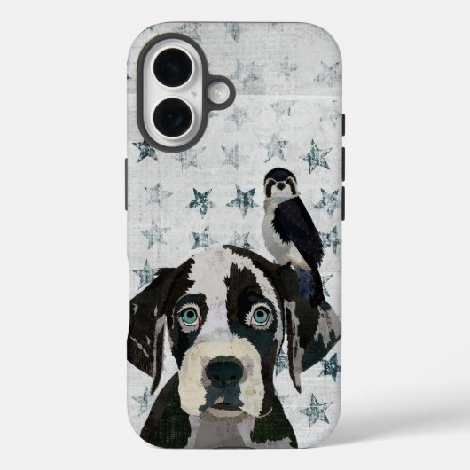 グレートデーンとファルコン iPhoneケース Case-Mate iPhoneケース (裏面)