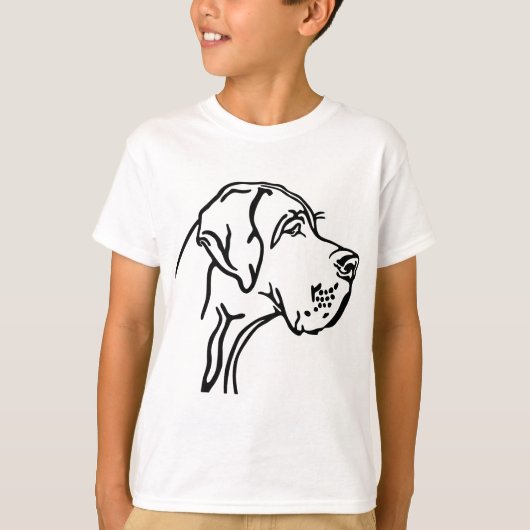 グレートデーンのイラスト Tシャツ (正面)