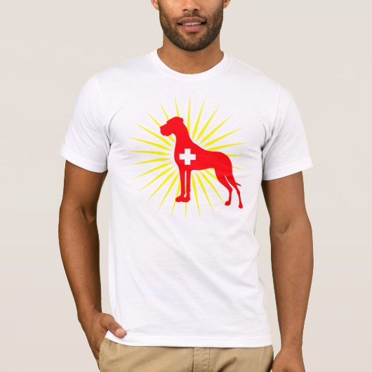 グレートデーンのイラスト Tシャツ (正面)