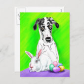 グレートデーンのイースターウサギか。! シーズンポストカード (正面/裏面)