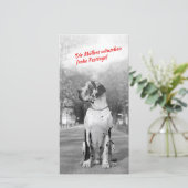 グレートデーンのクリスマスのfotoカード シーズンカード (スタンド正面)