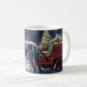 グレートデーンのクリスマス コーヒーマグカップ (正面右)