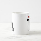 グレートデーンのサンタの帽子 コーヒーマグカップ (中央)
