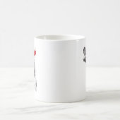 グレートデーンのサンタの帽子 コーヒーマグカップ (中央)