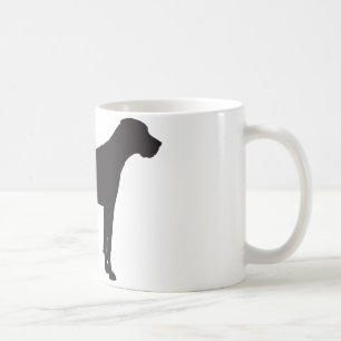 グレートデーンのシルエット コーヒーマグカップ