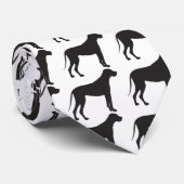 グレートデーンのシルエット ネクタイ (ロール)