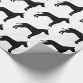 グレートデーンのシルエット ラッピングペーパー (角)