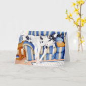 グレートデーンのソファTaters カード (黄色い花)