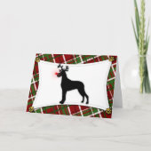 グレートデーンのトナカイのクリスマスカード シーズンカード (正面)