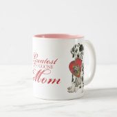 グレートデーンのハートのお母さん ツートーンマグカップ (正面右)