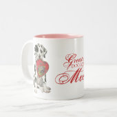 グレートデーンのハートのお母さん ツートーンマグカップ (正面左)