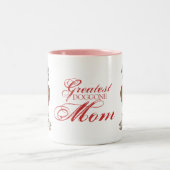 グレートデーンのハートのお母さん ツートーンマグカップ (中央)