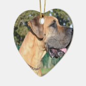 グレートデーンの写真のオーナメント セラミックオーナメント (左)