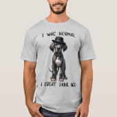 グレートデーンの子犬がかわいい Tシャツ (正面)