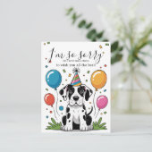 グレートデーンの子犬の誕生日 ポストカード (スタンド正面)