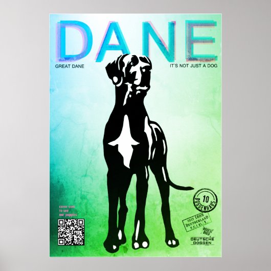 グレートデーンの子犬販売ポスター ポスター (正面)