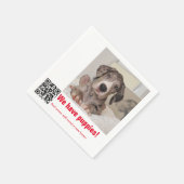 グレートデーンの子犬販売中 スタンダードカクテルナプキン (角)