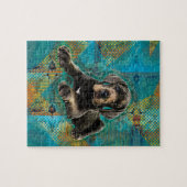 グレートデーンの子犬 ジグソーパズル (横)