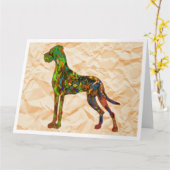 グレートデーンの悔やみや弔慰カード カード (黄色い花)