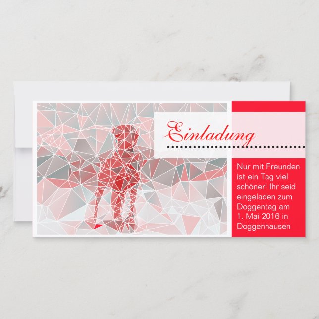 グレートデーンの招待状 (正面)