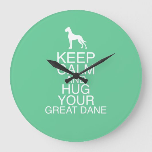 グレートデーンの柱時計 ラージ壁時計 (正面)