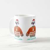 グレートデーンの格好悪いセーター クリスマスの犬好き コーヒーマグカップ (正面左)
