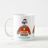 グレートデーンの格好悪いセーター クリスマスの犬好き コーヒーマグカップ (左)