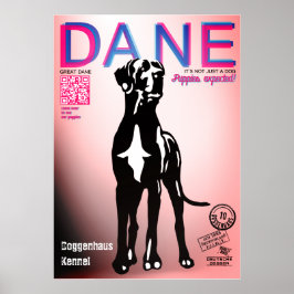 グレートデーンの特別な子犬販売ポスター ポスター