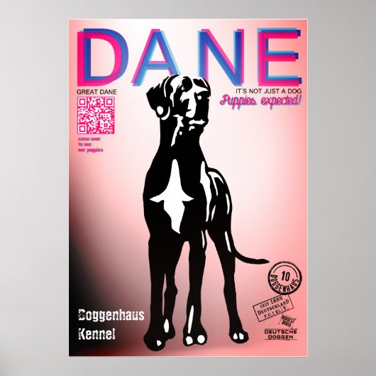 グレートデーンの特別な子犬販売ポスター ポスター (正面)