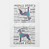 グレートデーンの特性の台所タオル キッチンタオル (縦)