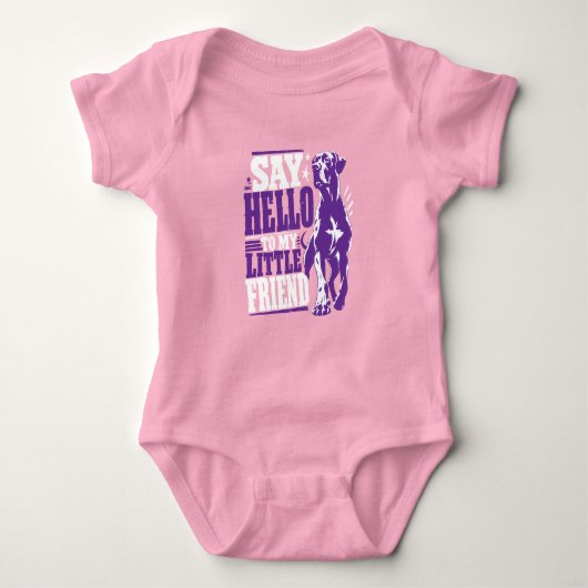 グレートデーンの素晴らしい歓迎 ベビーボディスーツ (正面)