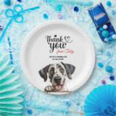 グレートデーンの結婚式のお礼 ペーパープレート (パーティー)