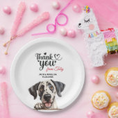 グレートデーンの結婚式のお礼 ペーパープレート (パーティー)