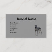 グレートデーンの繁殖動物の名刺 名刺 (裏面)