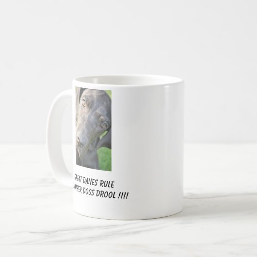 グレートデーンの規則のマグ コーヒーマグカップ (正面左)