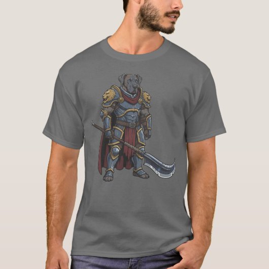 グレートデーンの角闘士犬の冒険 Tシャツ (正面)