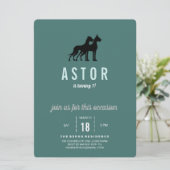 グレートデーンの誕生日招待状 招待状 (スタンド正面)