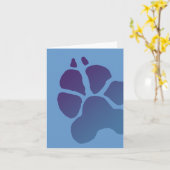 グレートデーンの足のプリントの挨拶状 カード (黄色い花)