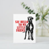 グレートデーンの面白い子供のパーティー招待状 招待状 (スタンド正面)