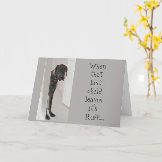 グレートデーンの飼い犬はあなたの損失エリマキシギです カード (黄色い花)