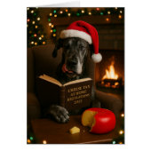 グレートデーンの「チーズ税」クリスマスカード (正面)