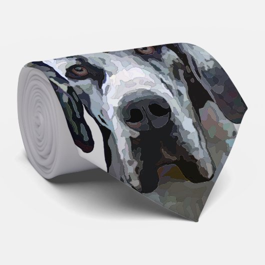 グレートデーンの"射撃手"メンズタイ ネクタイ (ロール)