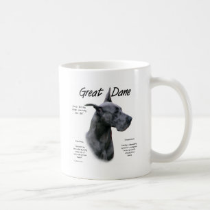 グレートデーンの(青い)歴史のデザイン コーヒーマグカップ
