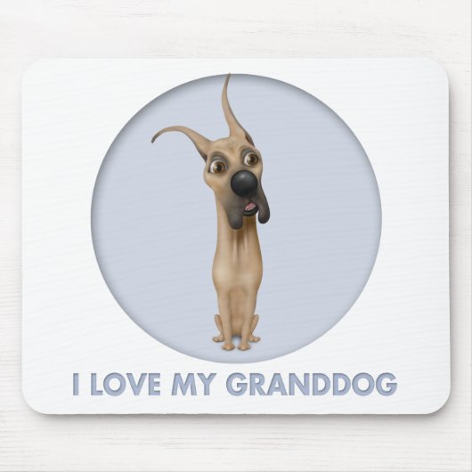 グレートデーンのgranddog マウスパッド (正面)