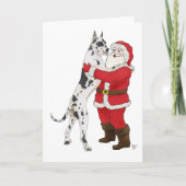 グレートデーンのJowlyクリスマスの挨拶 シーズンカード (正面)