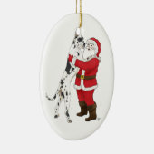 グレートデーンのJowlyクリスマスの挨拶 セラミックオーナメント (右)