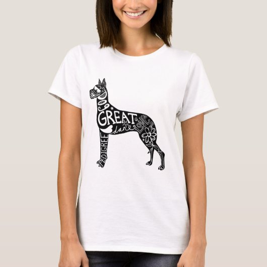 グレートデーンは素晴らしいです! Tシャツ (正面)