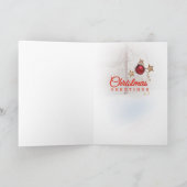 グレートデーンは耳のサンタの帽子を身に着けています シーズンカード (内部)