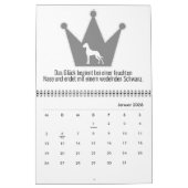 グレートデーンカレンダー引用文ブラック/ホワイト カレンダー (1月 2026)